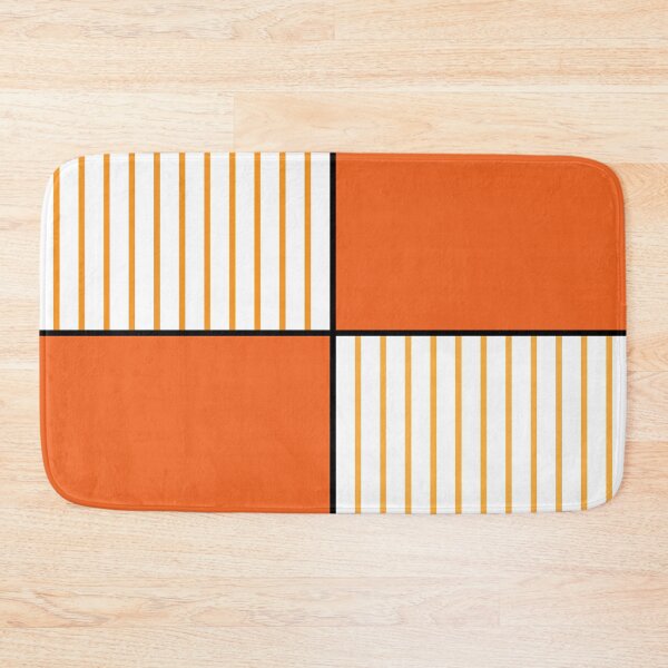 Item preview, Burnt orange striped checkered color block preppy pattern designed and sold by fluffyfamcraft.