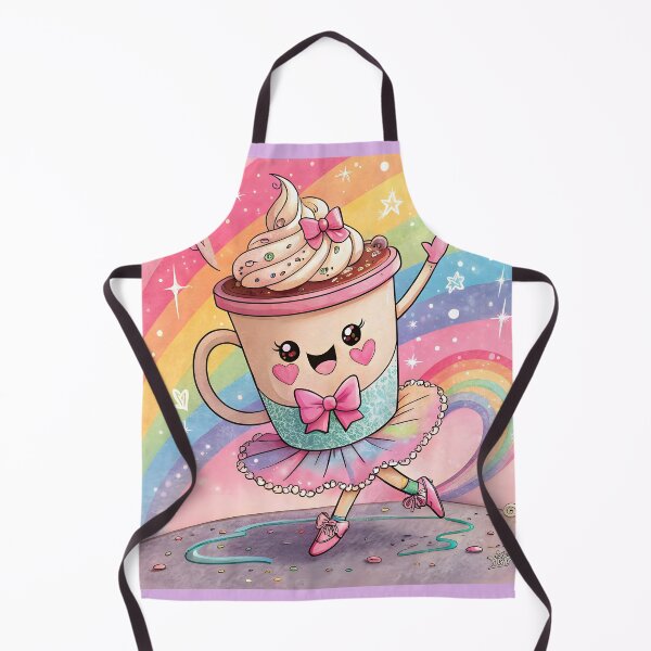 Item preview, Coffee Ballerina Ballet Dancer Kawaii Rainbow designed and sold by druidwolfart.