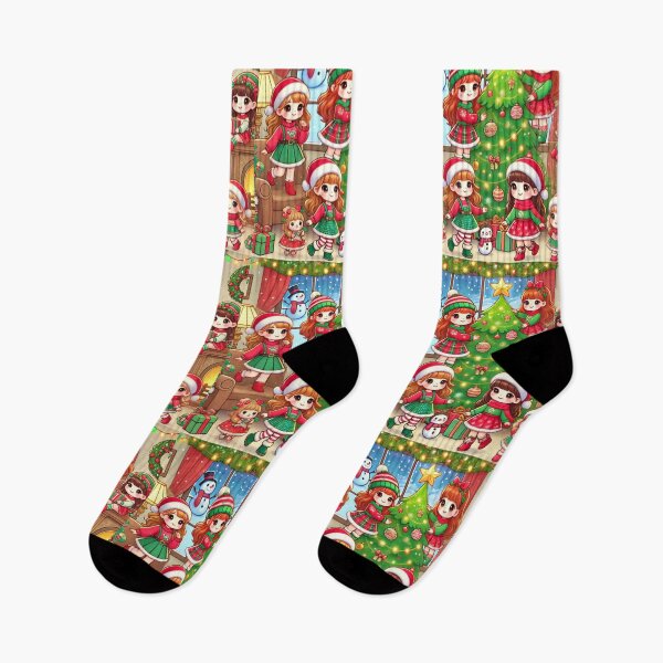 Item preview, Little Girls Christmas Celebrations designed and sold by Dream Bloom Gallery.