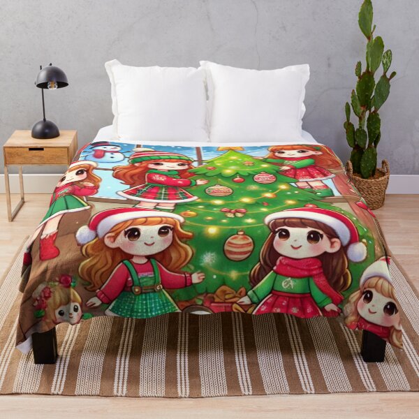 Item preview, Little Girls Christmas Celebrations designed and sold by Dream Bloom Gallery.