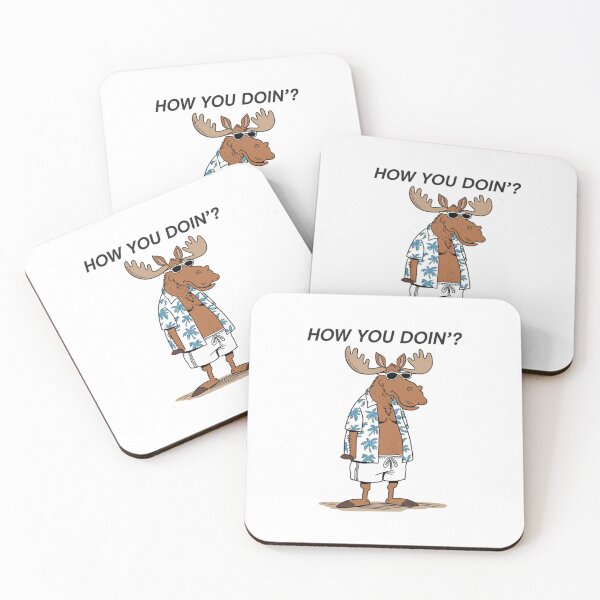 Item preview, How you doin', moose, beach, summer, Cheeky, funnyfits70, Humor, Funny, retro, vintages, funny quotes, animal humor, designed and sold by FunnyFits70.