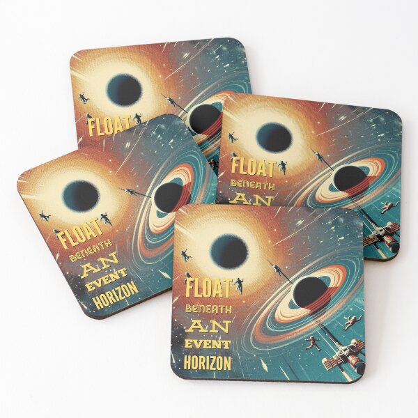 Item preview, Float beneath an event horizon! - Space Travel retro poster version 16 designed and sold by jnxyz.