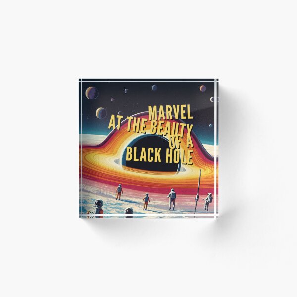 Item preview, Marvel at the beauty of a black hole! - Space Travel retro poster version 17 designed and sold by jnxyz.