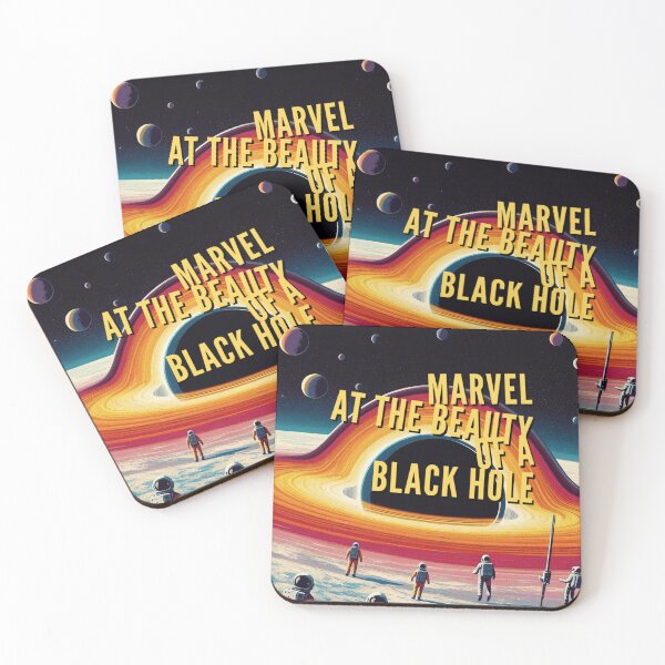Item preview, Marvel at the beauty of a black hole! - Space Travel retro poster version 17 designed and sold by jnxyz.