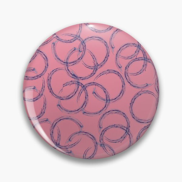 Item preview, Abstract Ink Rings on Pink Pattern designed and sold by DesignWerkz.