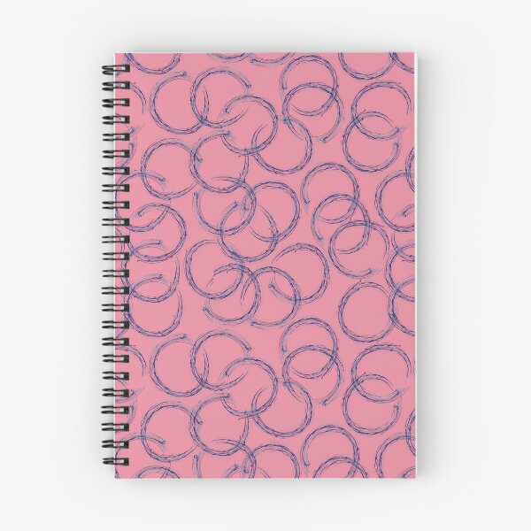 Item preview, Abstract Ink Rings on Pink Pattern designed and sold by DesignWerkz.