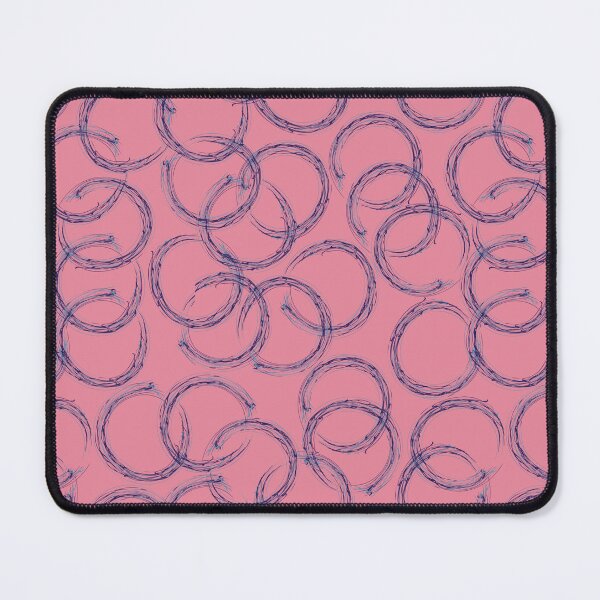 Item preview, Abstract Ink Rings on Pink Pattern designed and sold by DesignWerkz.