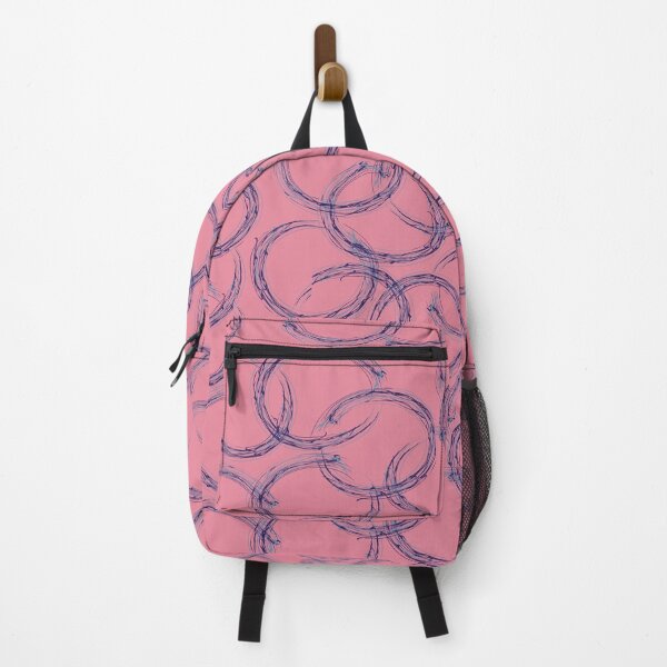 Item preview, Abstract Ink Rings on Pink Pattern designed and sold by DesignWerkz.
