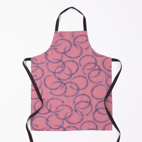 Item preview, Abstract Ink Rings on Pink Pattern designed and sold by DesignWerkz.
