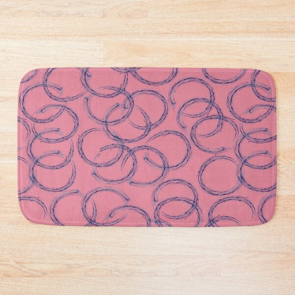 Item preview, Abstract Ink Rings on Pink Pattern designed and sold by DesignWerkz.