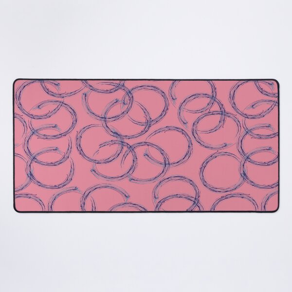 Item preview, Abstract Ink Rings on Pink Pattern designed and sold by DesignWerkz.