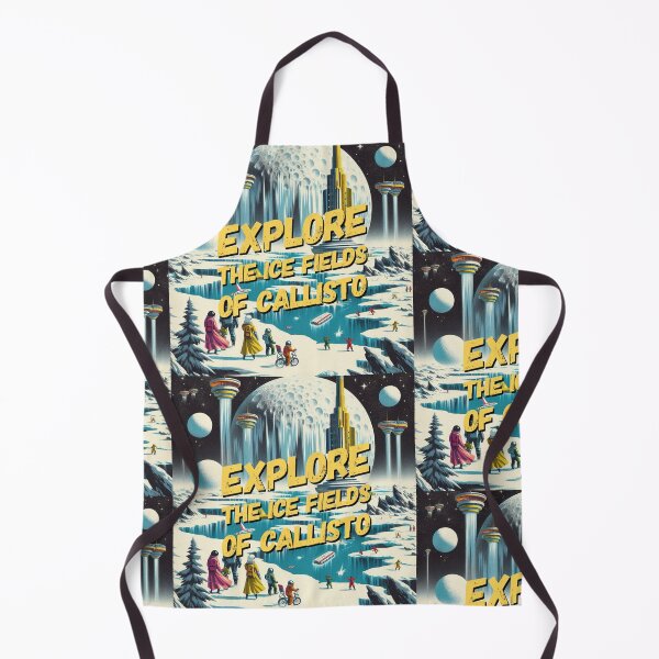 Item preview, Explore the ice fields of Callisto! - Space Travel retro poster version 19 designed and sold by jnxyz.