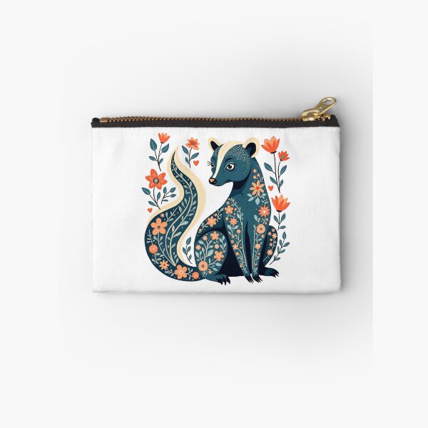 Item preview, Cute Whimsical Floral Skunk Illustration designed and sold by BirdsnStuff.