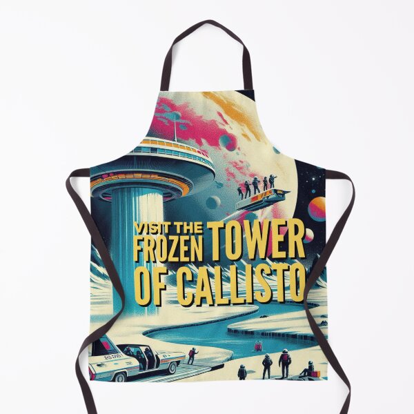 Item preview, Visit the frozen ice tower of Callisto! - Space Travel retro poster version 20 designed and sold by jnxyz.