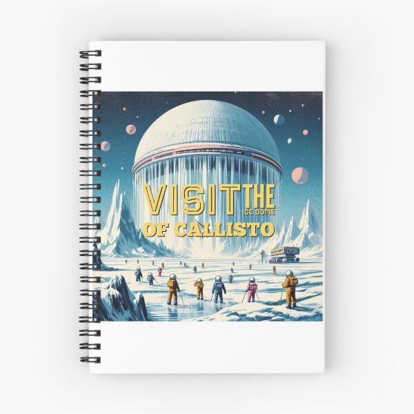 Item preview, Visit the ice dome Callisto! - Space Travel retro poster version 21 designed and sold by jnxyz.