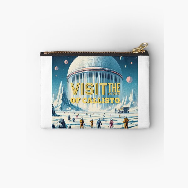 Item preview, Visit the ice dome Callisto! - Space Travel retro poster version 21 designed and sold by jnxyz.
