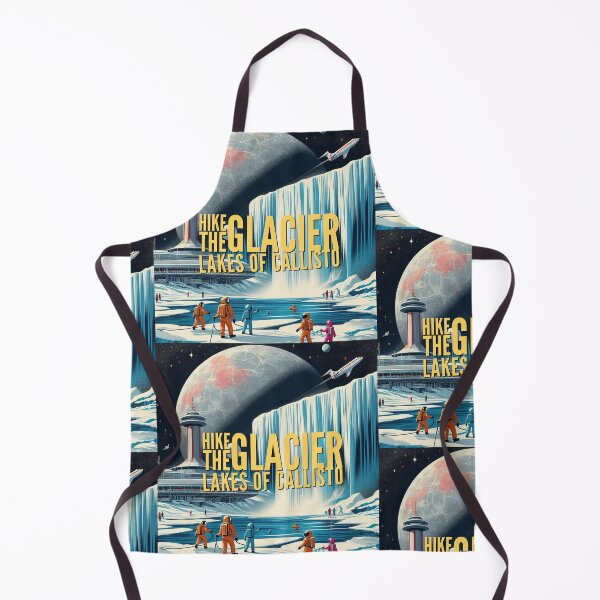 Item preview, Hike the glacier lakes of Callisto! - Space Travel retro poster version 22 designed and sold by jnxyz.