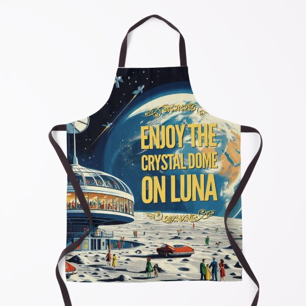 Item preview, Enjoy the crystal dome on Luna! - Space Travel retro poster version 23 designed and sold by jnxyz.