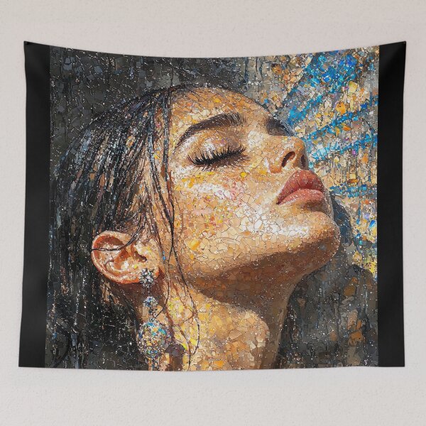Item preview, Gorgeous portrait of girl in mosaic and ceramic designed and sold by UmagineArts.