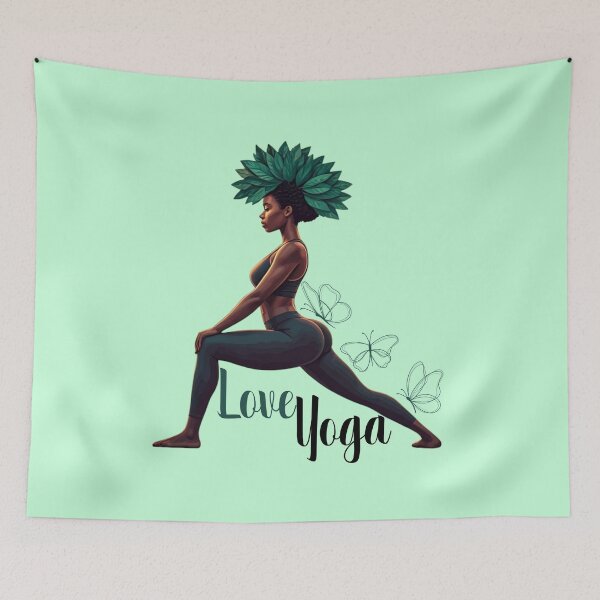 Item preview, LOVE YOGA WARRIOR II POSE designed and sold by OLLIEDIGITALS.