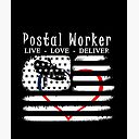 American Postal Worker Live Love Deliver Greeting Card By Spitzys Redbubble