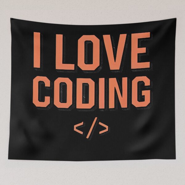 Item preview, I Love Coding – Minimalist Programmer Design designed and sold by Prime-Studio.
