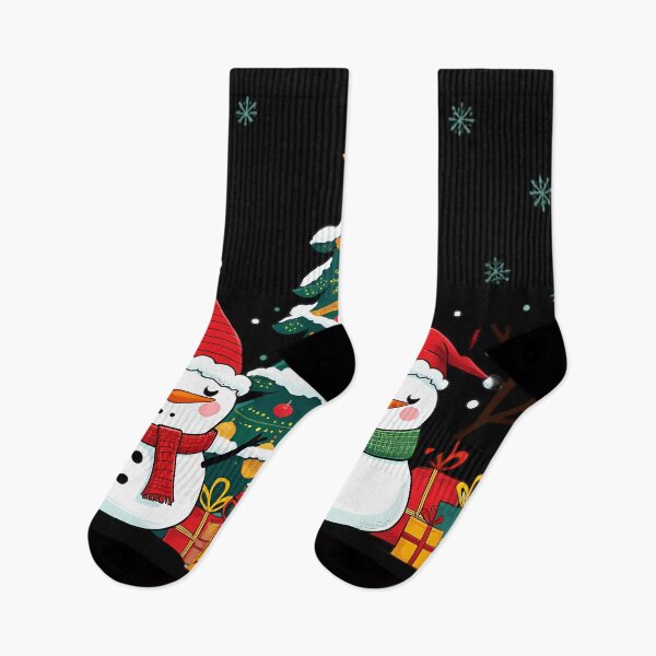 Item preview, Festive Snowmen by the Christmas Tree designed and sold by Linework Studio.