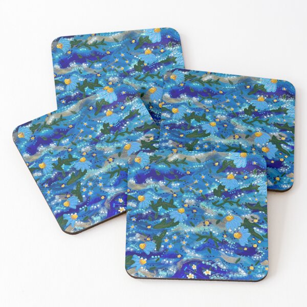Item preview, Flowers floating in blue designed and sold by CompulsiveC.