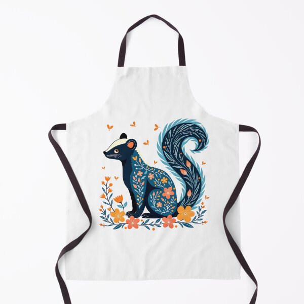 Item preview, Cute Whimsical Floral Skunk Illustration designed and sold by BirdsnStuff.