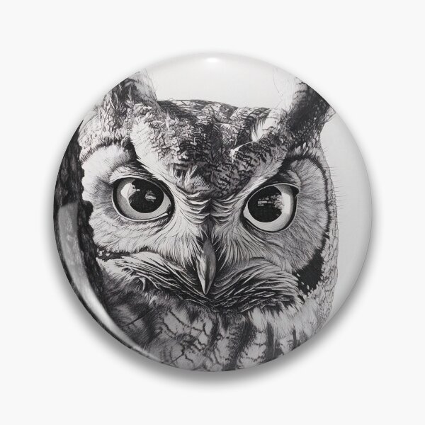 Item preview, Black and white owl sketch print designed and sold by dcrc.