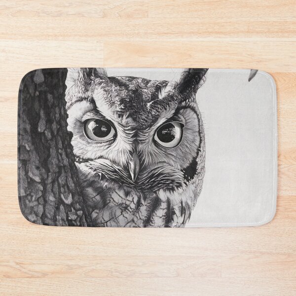Item preview, Black and white owl sketch print designed and sold by dcrc.