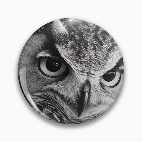 Item preview, Black and white owl sketch print designed and sold by dcrc.