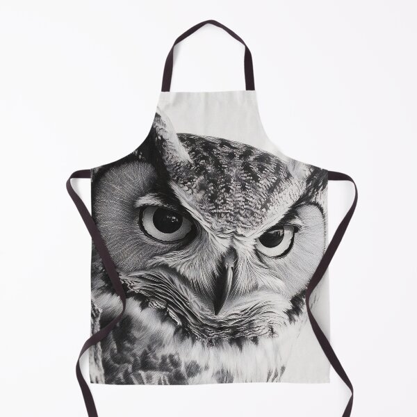 Item preview, Black and white owl sketch print designed and sold by dcrc.