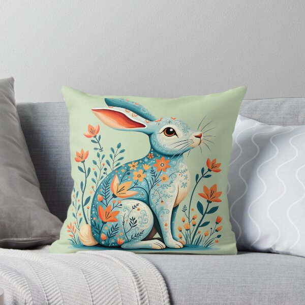 Item preview, Floral Bunny Art designed and sold by BirdsnStuff.