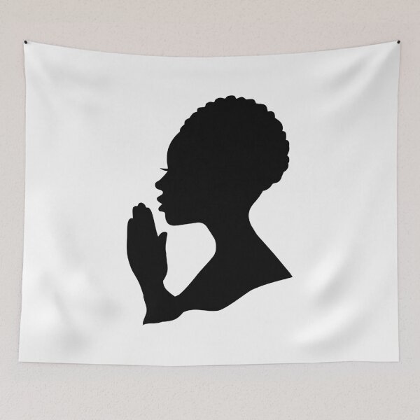 Item preview, Afro Woman Praying Silhouette  designed and sold by MagnoliaLake.