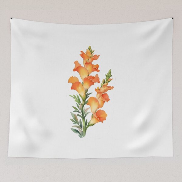 Item preview, Orange Snapdragons (Antirrhinum majus) designed and sold by HOMETOWN86.