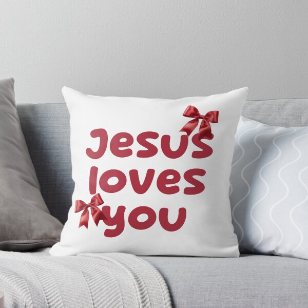 Item preview, Jesus Loves You Satin Bow Coquette designed and sold by EnergizingEmily.