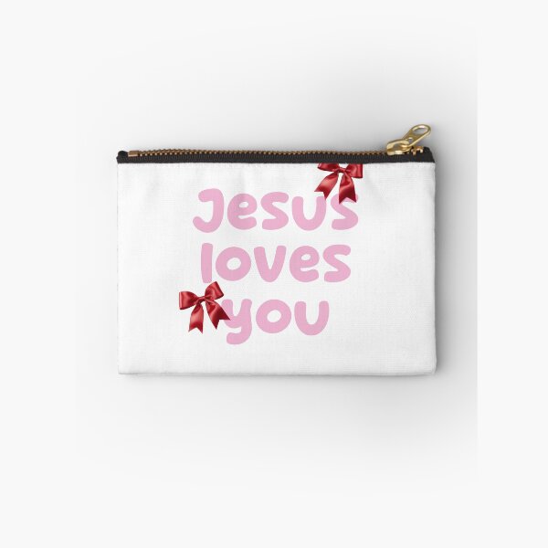 Item preview, Jesus Loves You Satin Bow Coquette designed and sold by EnergizingEmily.