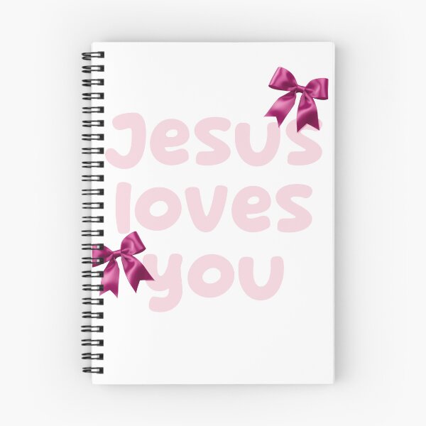 Item preview, Jesus Loves You Satin Bow Coquette designed and sold by EnergizingEmily.
