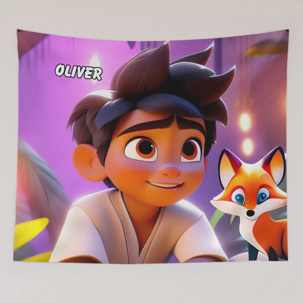 Item preview, Oliver 2 with fox - 3D Anime designed and sold by thejungleheroes.