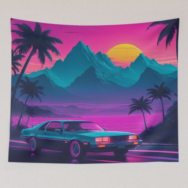 Item preview, Retro Synthwave Car Design designed and sold by papi1998.