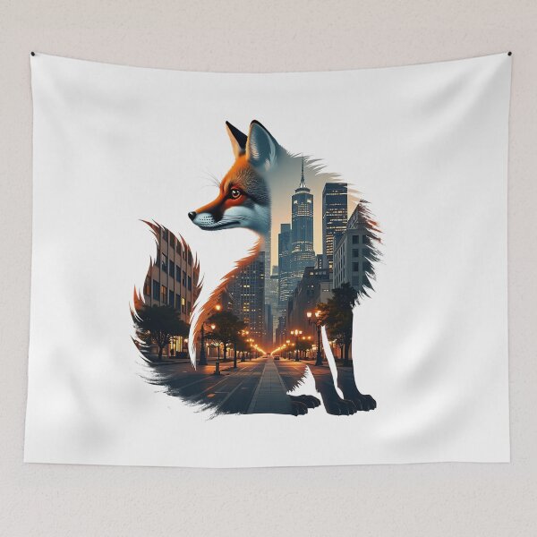 Item preview, Urban Fox Fusion Illustration designed and sold by BirdsnStuff.