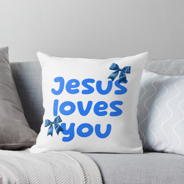Item preview, Jesus Loves You Satin Bow Coquette designed and sold by EnergizingEmily.