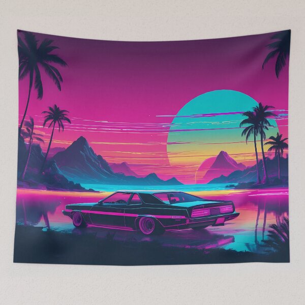 Item preview, Retro Synthwave Car Design designed and sold by papi1998.