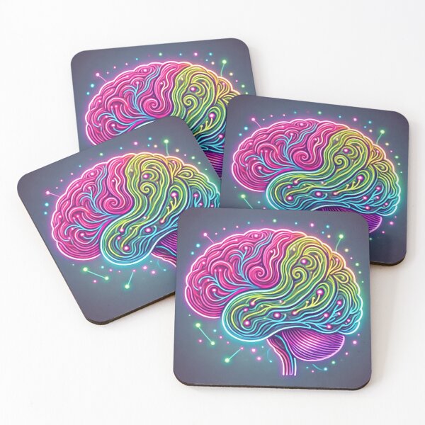 Item preview, Neon Neuronal Circuit Brain designed and sold by Porosenok.