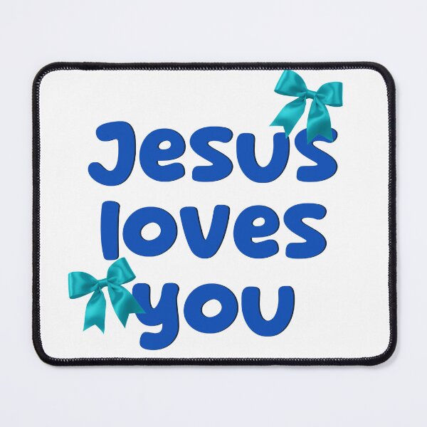 Item preview, Jesus Loves You Satin Bow Coquette designed and sold by EnergizingEmily.
