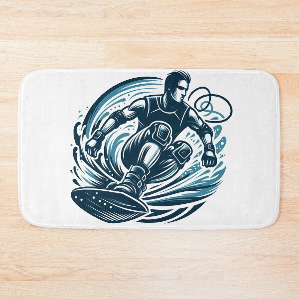 Item preview, surfing wave in ocean enjoying holidays designed and sold by vectorillus.