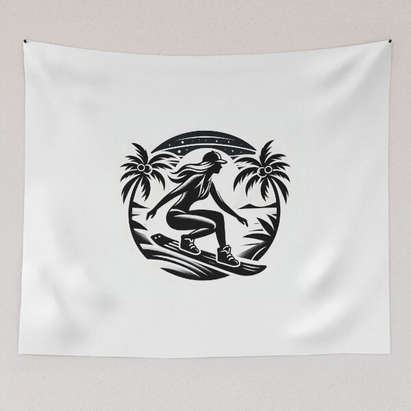 Item preview, surfing wave in ocean enjoying holidays designed and sold by vectorillus.