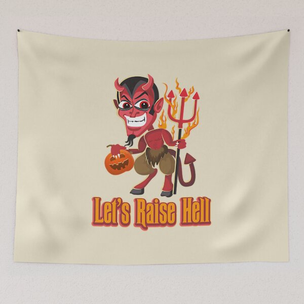 Item preview, Lets Raise Hell Funny Devil Costume Demon Face designed and sold by thompsonui.