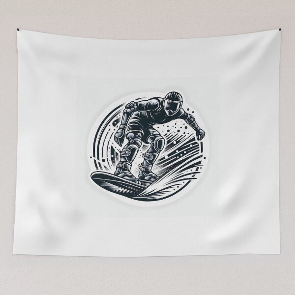 Item preview, surfing wave in ocean enjoying holidays designed and sold by vectorillus.